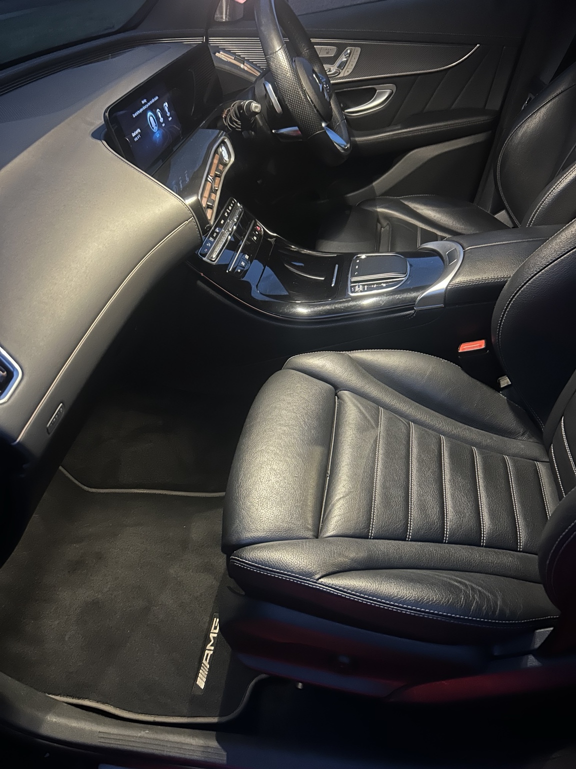 Mercedes interior after valeting